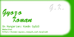 gyozo koman business card